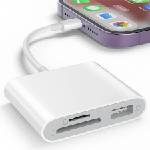 GKK USB и Card Reader за iPhone/iPad (Lightning), Бял (561040001721)
