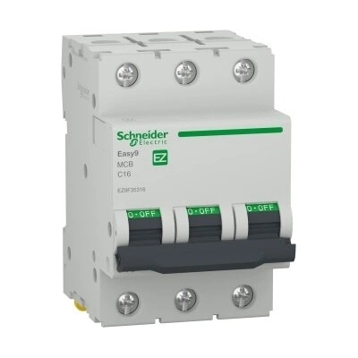 Schneider Electric Автоматичен Прекъсвач Easy9 3P/16A 6kA C (EZ9F35316)
