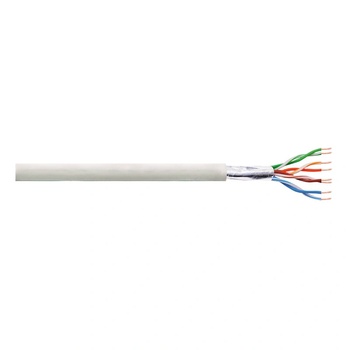 LogiLink Кабел FTP Logilink, cat. 5E, 4x2 AWG 24/1, CCA, Екраниран, PVC, Solid, 305 м, Сив (CPV003)