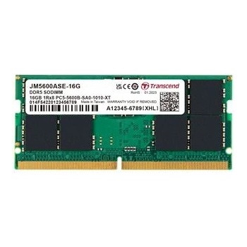 Transcend 16GB JM DDR5 5600 2Gx8 CL46 JM5600ASE-16G