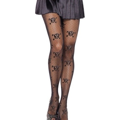 Stretch Skull Pantyhose
