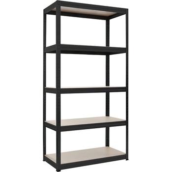 Image 1 of Carmen Стелаж Carmen Star 275 3580505, 5 бр. рафтове, 180 cm височина, 90 cm ширина, до 275 kg товаропоносимост, метален, черен (3580505)