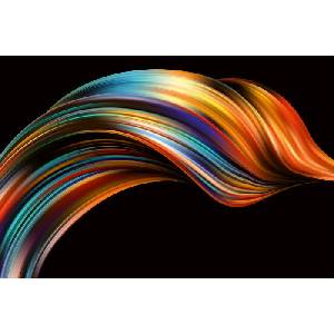 DIMEX ART Флизелинов фототапет абстрактна цветна вълна 375 x 250 см