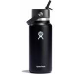 Hydro Flask Широка термо бутилка с накрайник 32 OZ Wide Flex Straw Cap, черен (W32BFS001)