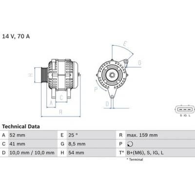 BOSCH Alternátor 0986040471