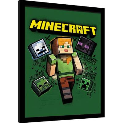 Rámovaný Obraz - Minecraft - Alex, 34.3 x 44.5 cm
