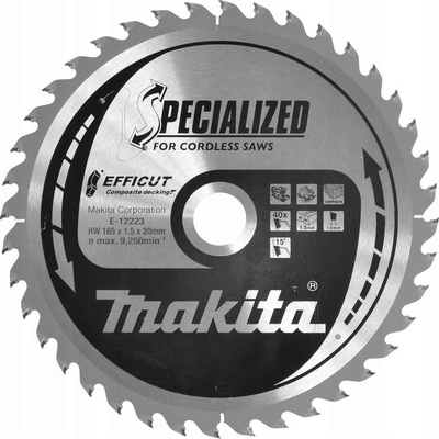 MAKITA E-12223 Efficut T.C.T. PILOVÝ KOTOUČ na MDF desky 165x20 40 zubů