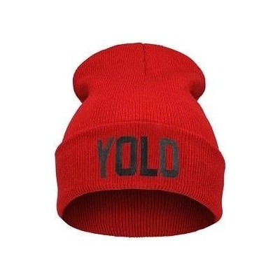 Blingstar Beanie Yolo s nápisem 602 red