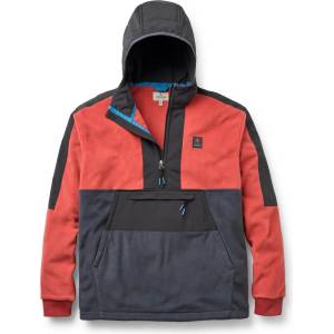 Passenger Мъжки поларен пуловер Passenger Woodland 2.0 Hooded 1/2 Zip Recycled Polar Fleece Fleece jacket - Redwood / Charcoal (004-6982-0413)