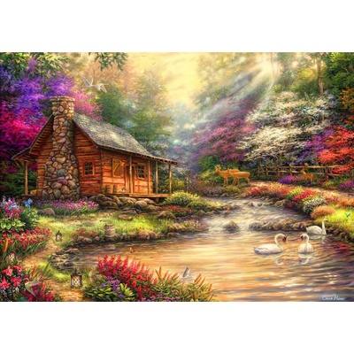 Bluebird Puzzle - Puzzle Brookside Retreat 1000 - 1 000 piese