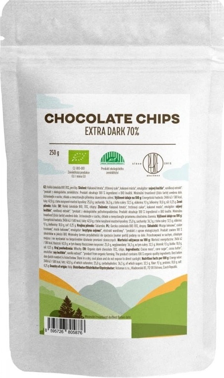 BrainMax Dark Chocolate Chips 250 g