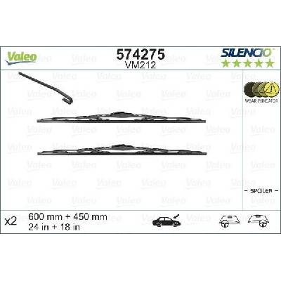 Valeo Silencio Conventional Set 600+450 mm 574275