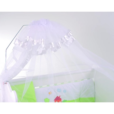 Балдахин за бебешко и детско легло бял