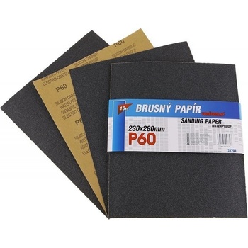 Papír brusný 230x280mm P60 10ks Waterproof