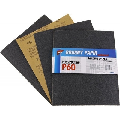 Papír brusný 230x280mm P60 10ks Waterproof