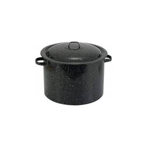 HORECANO Емайлиран казан с капак 40л черен РЯ-(1501+39/40)(44lt) (0160248)