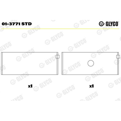 Ojniční ložisko GLYCO 01-3771 STD - sada
