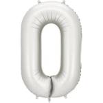Party Deco Матиран Фолиев Балон Цифри Сребро 86 см - 0 (fb1s-0-018)
