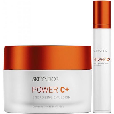 Skeyndor Power C+ krém pro smíšenou a mastnou pleť 50 ml + krém na oční okolí 15 ml dárková sada