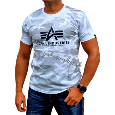 Alpha Industries Basic T-Shirt Camo tričko pánske white camo biele