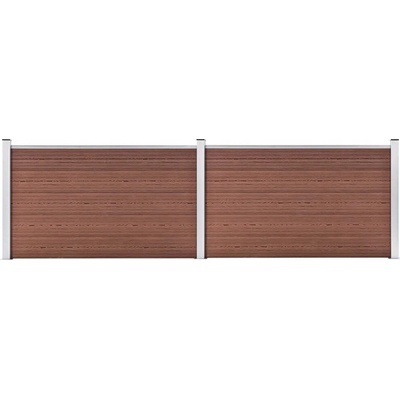 vidaXL Zahradní plot WPC 353 x 106 cm hnědý