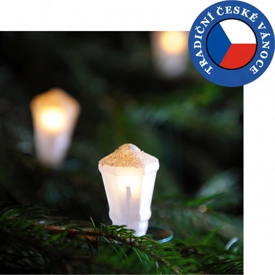 Exihand Vianočná reťaz LANTERN 12xE10 10,7m biela EX0073