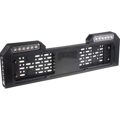 4x PREDATOR 6x4W LED pod SPZ, 12-24V, prohnutové, oranžové, ECE R65, BRRZ03A