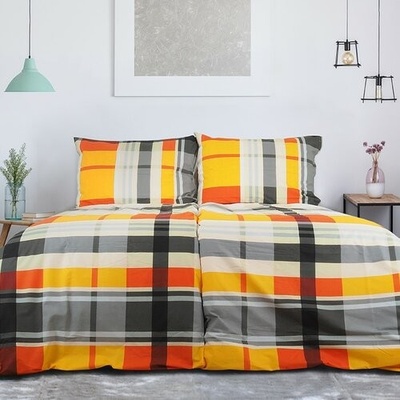 B.E.S. Petrovice krep obliečky Top Class Orange kube 140x200 70x90