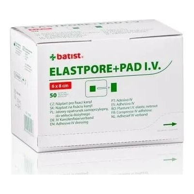MAPO Medical ELASTPORE+PAD I.V. sterilní náplast 6 x 8 cm 1320113503