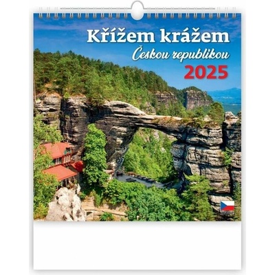 nástenný Krížom krážom Českou republikou 2025