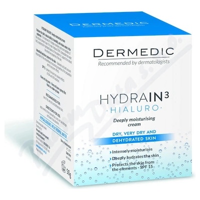 Dermedic Hydrain3 hydratačný krém s hloubkovým účinkem SPF 15 50 g