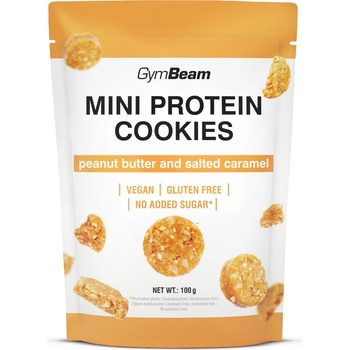 GymBeam Мини протеинови бисквити 100 g peanut butter salted caramel