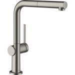 Hansgrohe Кухненски смесител Hansgrohe Talis M54 270 с издърпващ се душ, четкано сиво, 1 струя 72808340 (72808340)