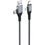 Dudao 4в1 кабел Dudao L20PRO, 1m, черен (L20PRO)