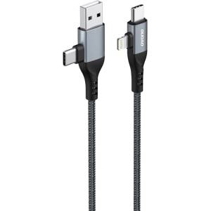 Dudao 4в1 кабел Dudao L20PRO, 1m, черен (L20PRO)