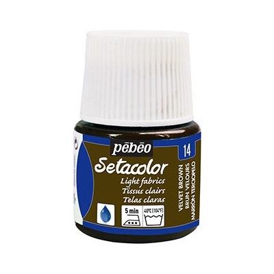 Farby na textil Pebeo Setacolor Light Fabrics 45 ml 14 Velvet Brown