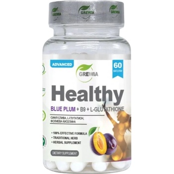 Grewia Healthy - Blue Plum + B9 + L - Glutathione [60 капсули]