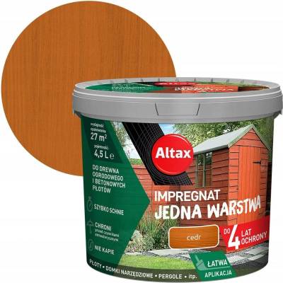 Impregnace na dřevo Altax 4,5 l Cedr pro venkovní použití, ochranná