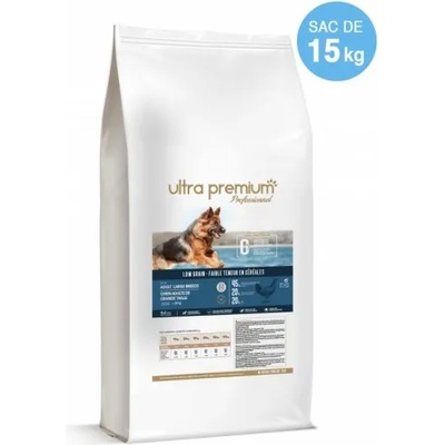 Ultra Premium Direct Puppy large breeds - суха храна за подрастващи кученца от едри породи, с ниско съдържание на зърно, 45% месо и месни съставки, пиле и ориз, 15 кг - Франция, LG1502