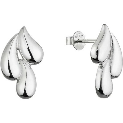 Evolution Group Strieborné visiace náušnice Kvapky 61083