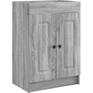 vidaXL Мебел под мивка за баня Сив Сонома 56 x 37, 5 x 81 см (890010)