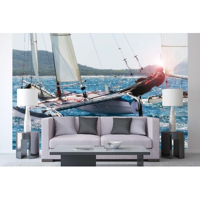 DIMEX ART Самозалепваща се флизелинова фототапета катамаран 375 x 250 см