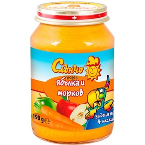 Слънчо пюре от ябълка и морков - 190 г