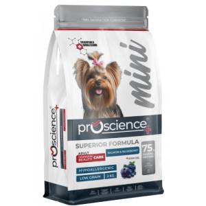 Proscience ProScience Adult Mini Dog - Salmon Blueberry - храна за пораснали кучета от мини породи със сьомга и боровинки - 2 кг, Турция