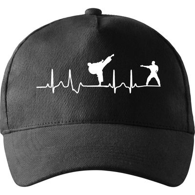 Karate EKG so zahnutým šiltom a látkovou sponou Čierna