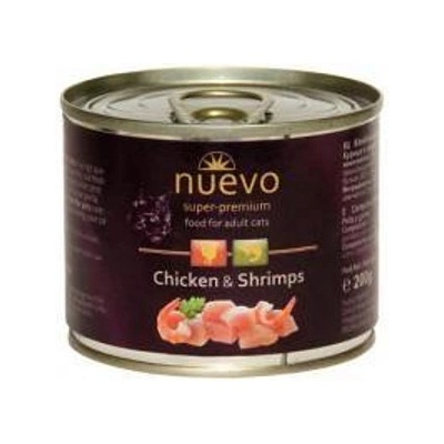 nuevo Chicken & Shrimps Adult - консерва за котка с пиле и скариди 200гр