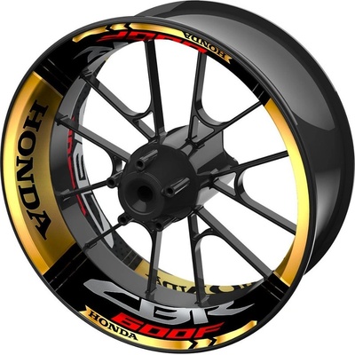 SEFIS jednodielne polepy na kolesá HONDA CBR 600F čierno-zlatá