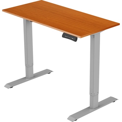 Delso Výškovo nastaviteľný stôl ADJUSTER PRO 60 x 140 cm čerešňa / sivá