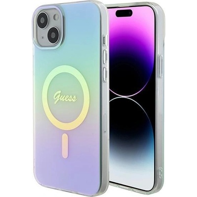 GUESS Кейс Guess GUHMP15MHITSQ за iPhone 15 Plus 6.7", тюркоазен / тюркоазен, твърд, IML Iridescent MagSafe (3666339154936)