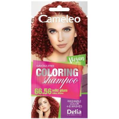 Delia Cosmetics Cameleo Оцветяващ шампоан саше, 66.56 Wild Plum, 40 ml